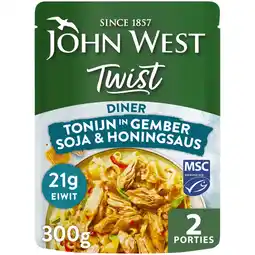 Albert Heijn John West Twist Diner Tonijn Soja Gember MSC aanbieding
