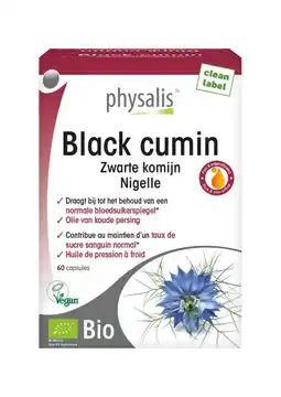 De Online Drogist Physalis Black Cumin Capsules 60CP aanbieding