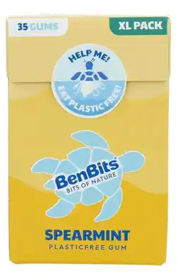 De Online Drogist Benbits Spearmint Plasticfree Gum 35ST aanbieding