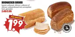 De Boerenschuur boonacker brood aanbieding