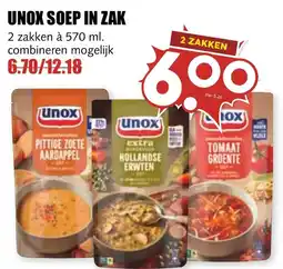 De Boerenschuur Unox soep in zak aanbieding