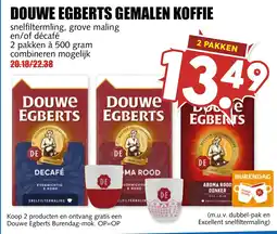 De Boerenschuur Douwe Egberts gemalen koffie aanbieding