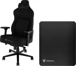 Coolblue Vortech Prestige Gamestoel Zwart + Vortech Vloermat Zwart aanbieding