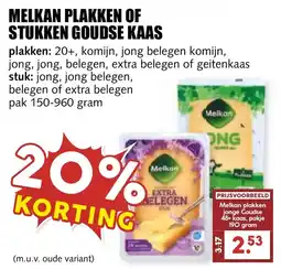 De Boerenschuur melkan plakken of stukken goudse kaas aanbieding