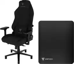 Coolblue Vortech Prestige Plus Gamestoel Zwart + Vortech Vloermat Zwa aanbieding