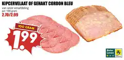 De Boerenschuur kipcervelaat of gehakt cordon bleu aanbieding