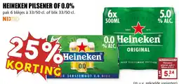 De Boerenschuur Heineken pilsener of 0.0% aanbieding