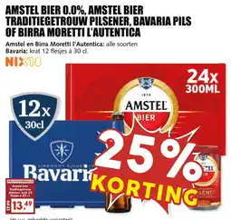 De Boerenschuur Amstel bier 0.0%, Amstel bier traditiegetrouw pilsener, Bavaria pils of Birra Moretti l'autentica aanbieding