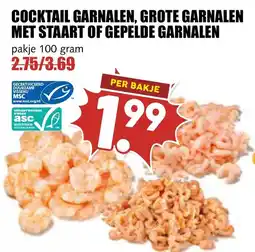 De Boerenschuur cocktail garnalen, grote garnalen met staart of gepelde garnalen aanbieding