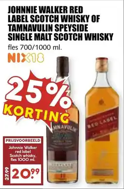 De Boerenschuur johnnie walker red label scotch whisky of tamnavulin speyside single malt scotch whisky aanbieding