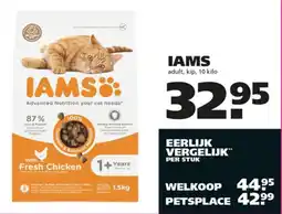 Ranzijn iams adult, kip, 10 kilo aanbieding