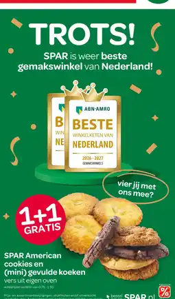 Spar SPAR American cookies en (mini) gevulde koeken aanbieding