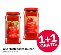 Spar alle Mutti pastasauzen aanbieding