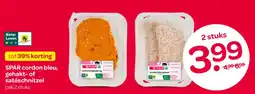 Spar SPAR cordon bleu, gehakt of satéschnitzel aanbieding