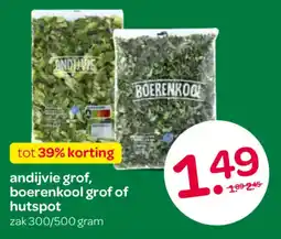 Spar andijvie grof, boerenkool grof of hutspot aanbieding
