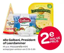 Spar alle Galbani, President of Leerdammer aanbieding