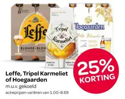 Spar Leffe, Tripel Karmeliet of Hoegaarden aanbieding