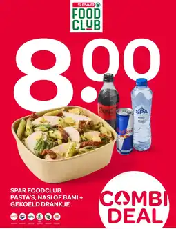 Spar Pasta's, Nasi of Bami + Gekoeld Drankje aanbieding
