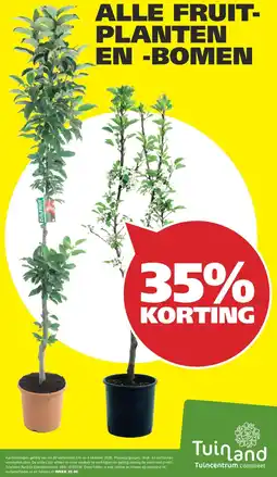 Tuinland Alle fruitplanten en bomen aanbieding
