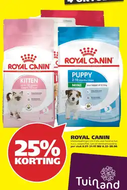Tuinland royal canin aanbieding