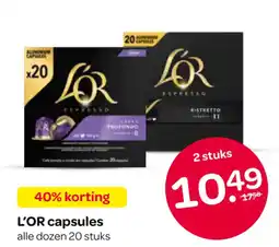 Spar L'OR capsules alle dozen 20 stuks aanbieding
