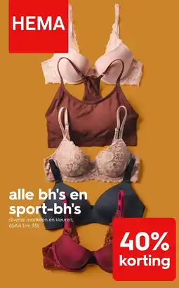 HEMA HEMA alle bh's en sport-bh's aanbieding