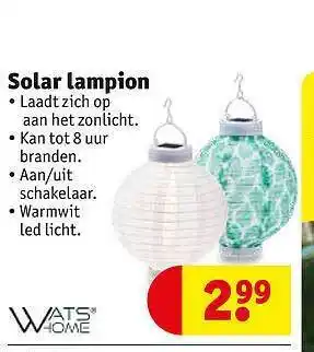 Kruidvat Solar Lampion aanbieding