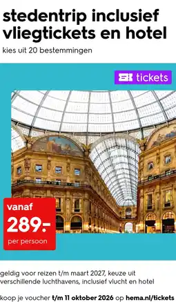 HEMA Stedentrip aanbieding