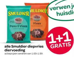 Spar alle Smulder diepvries diervoeding aanbieding