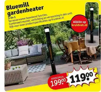 Kruidvat Bluemill Gardenheater aanbieding