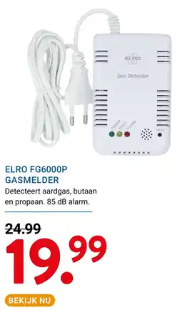 Kluswijs ELRO GASMELDER aanbieding