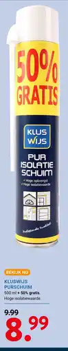 Kluswijs kluswijs pur isolatieschuim aanbieding