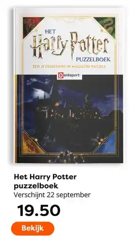 The Read Shop Het Harry Potter puzzelboek aanbieding