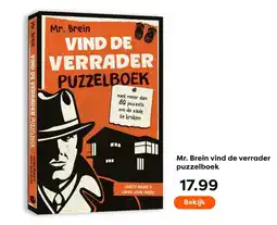 The Read Shop Mr. Brein vind de verrader puzzelboek aanbieding