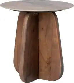 Intratuin Intratuin bijzettafel Jordi bruin / naturel D 40 H 42 cm aanbieding