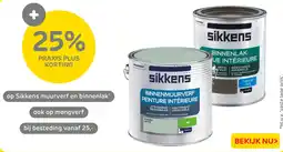Praxis Sikkens muurverf en binnenlak aanbieding