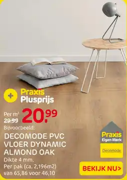 Praxis Decomode PVC vloer dynamic almond oak aanbieding