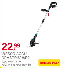Praxis WESCO ACCU GRASTRIMMER aanbieding