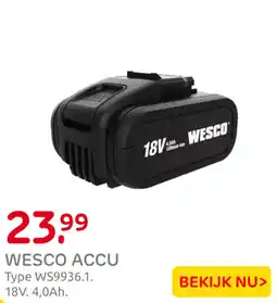 Praxis WESCO ACCU aanbieding