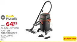 Praxis Black+Decker nat-en droogzuiger bxvc20pe aanbieding