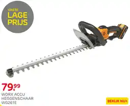 Praxis WORX ACCU HEGGENSCHAAR WG261E aanbieding
