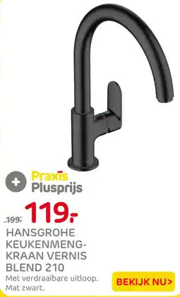 Praxis Hansgrohe keukenmengkraan vernis blend 210 aanbieding