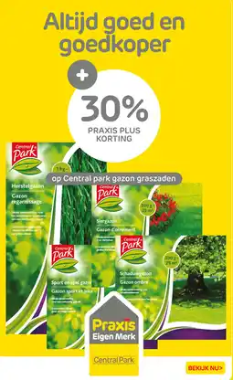 Praxis Central park gazon graszaden aanbieding