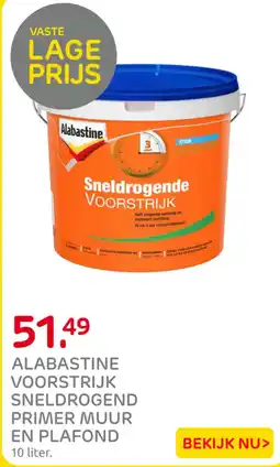 Praxis Alabastine voorstrijk sneldrogend primer muur en plafond aanbieding