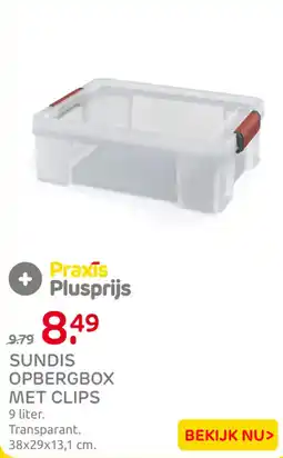 Praxis Sundis opbergbox met clips aanbieding