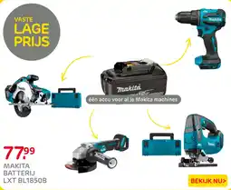 Praxis Makita batterij LXT BL1850B aanbieding