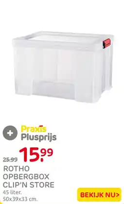 Praxis rotho opbergbox clip'n store aanbieding
