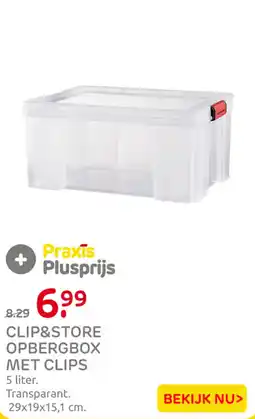 Praxis Clip&store opbergbox met clips aanbieding