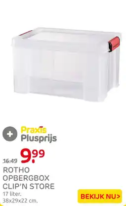 Praxis rotho opbergbox clip'n store aanbieding