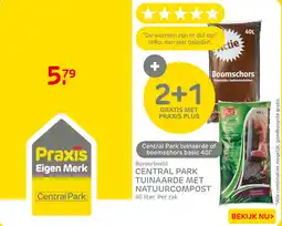 Praxis Central Park tuinaarde of boomschors basic aanbieding